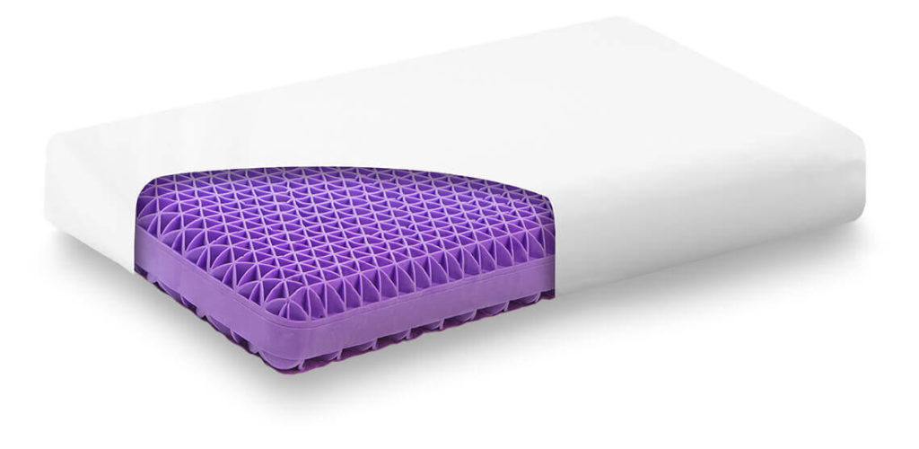 purple mattress with pillow top